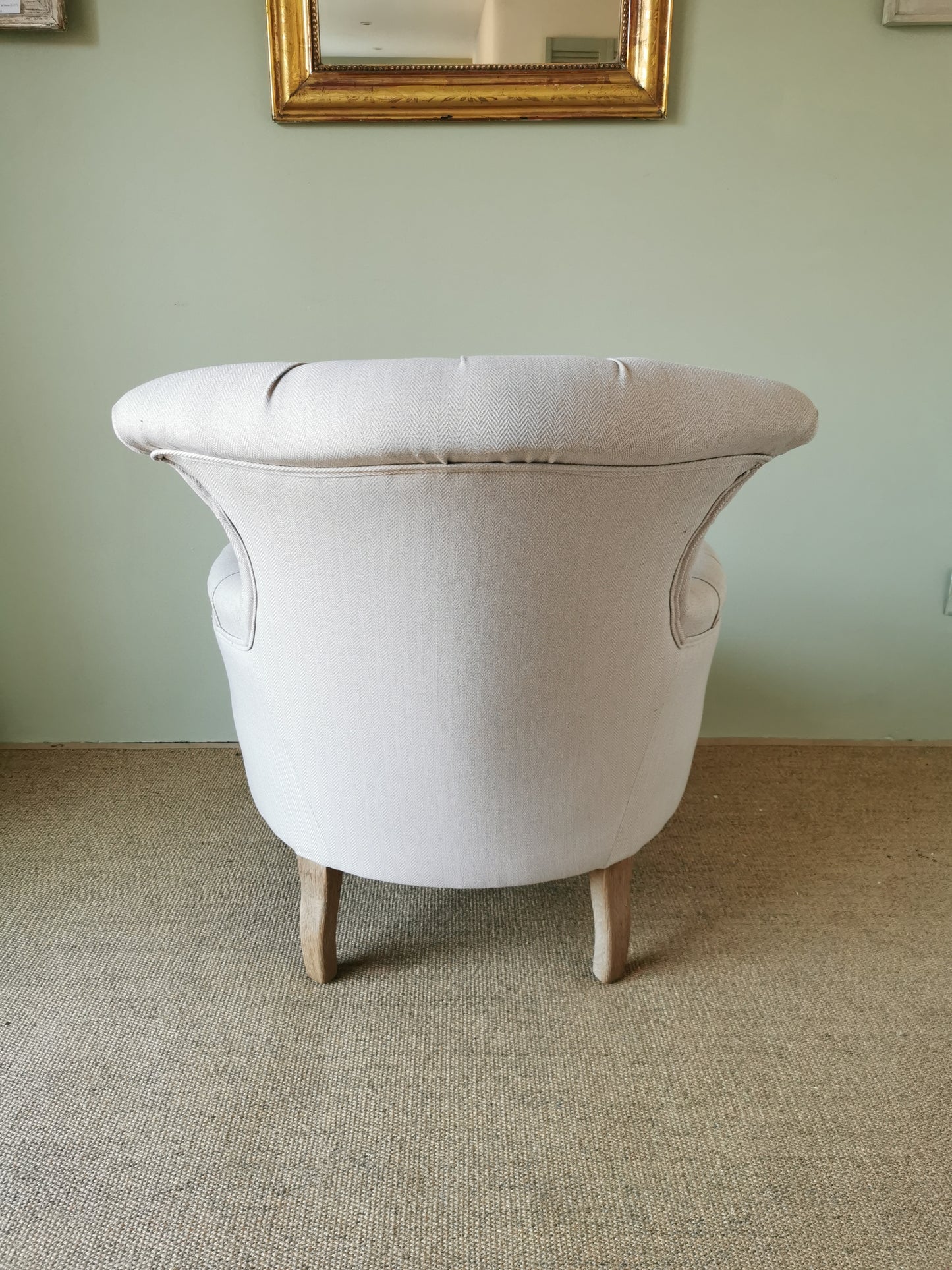 Upholstered Linen Armchair