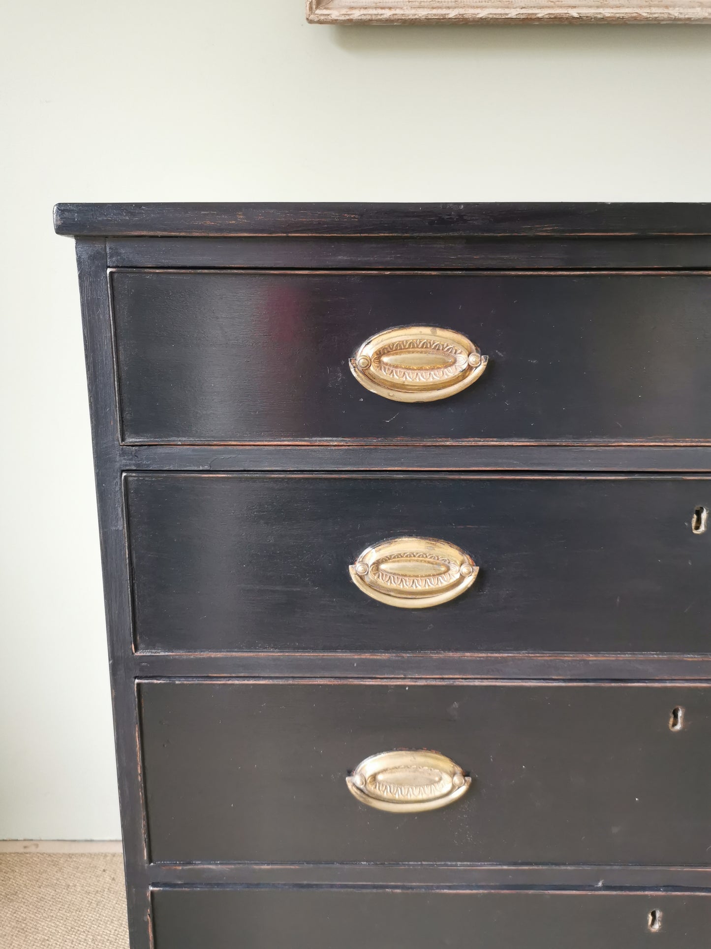 Black Painted Chest of Drawers