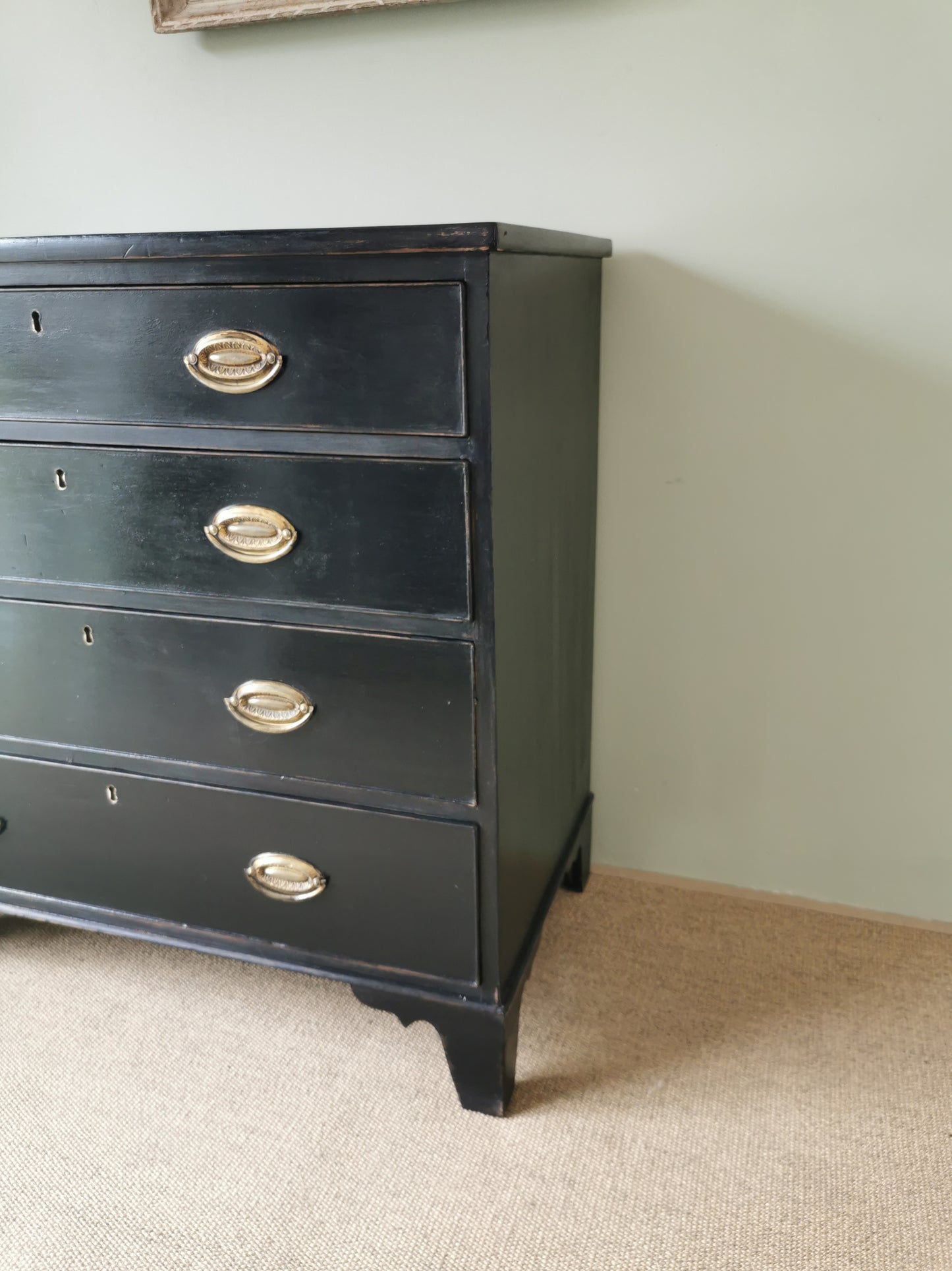 Black Painted Chest of Drawers