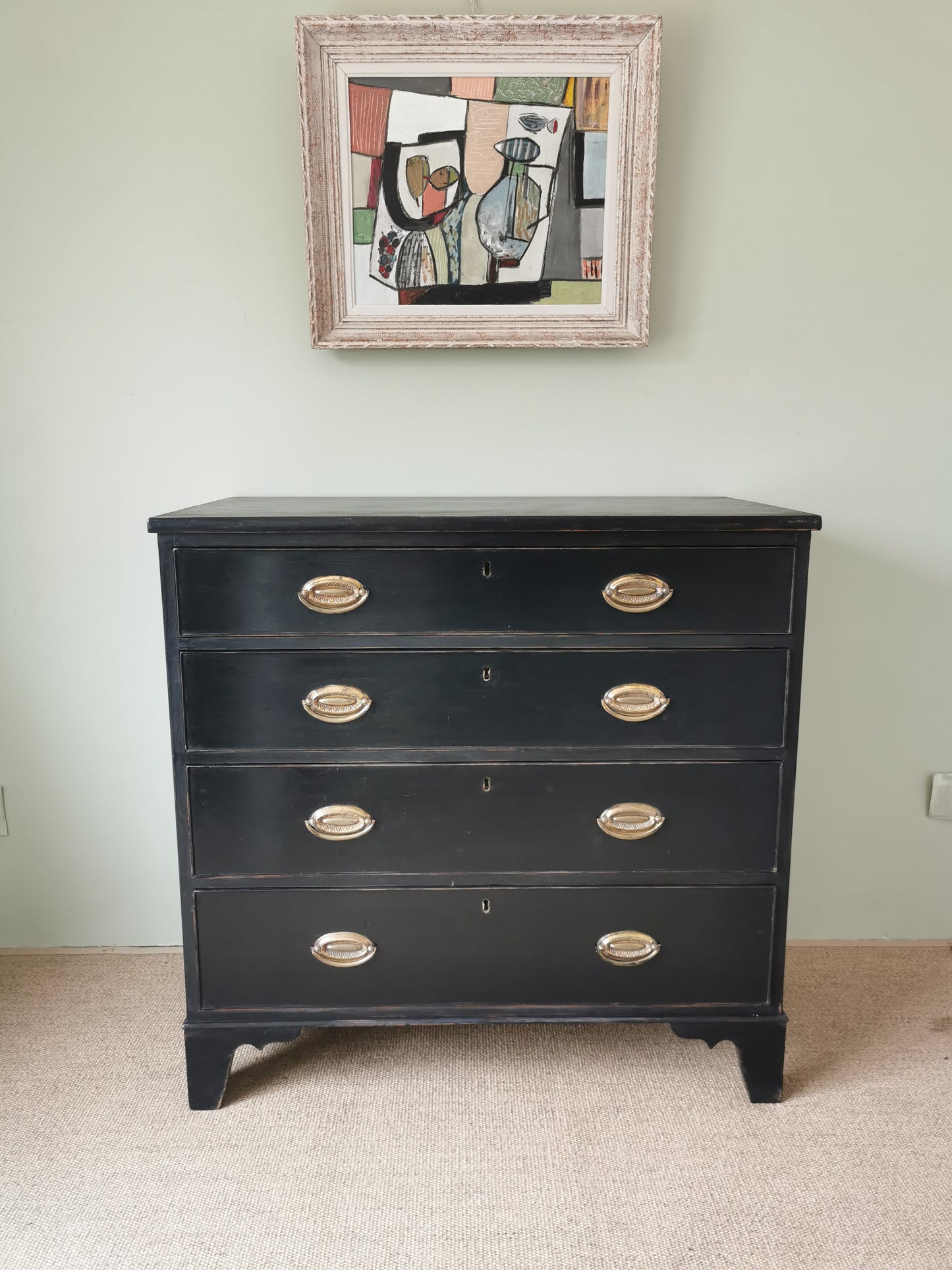 Black Painted Chest of Drawers