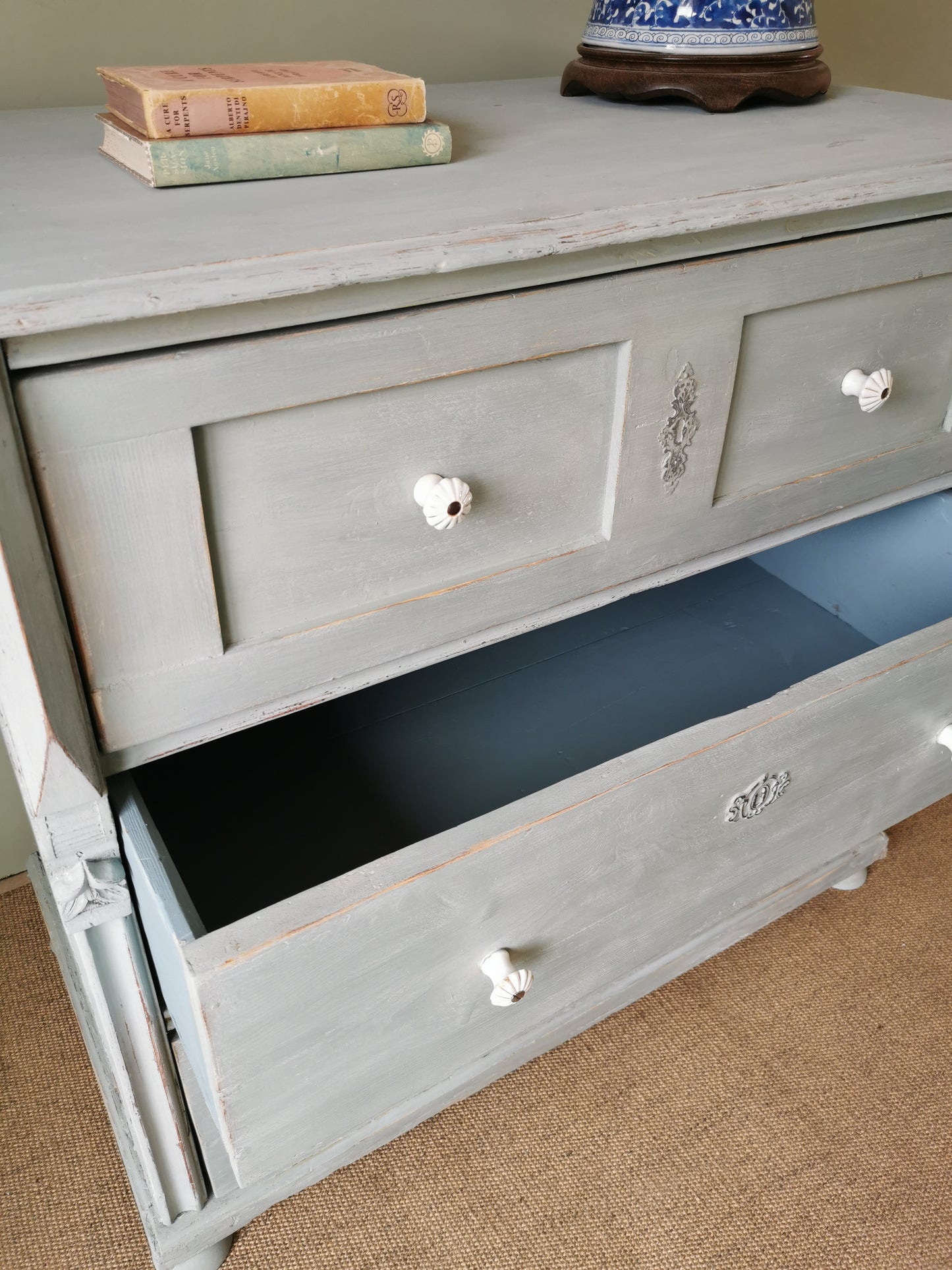 Blue Hungarian Chest of Drawers