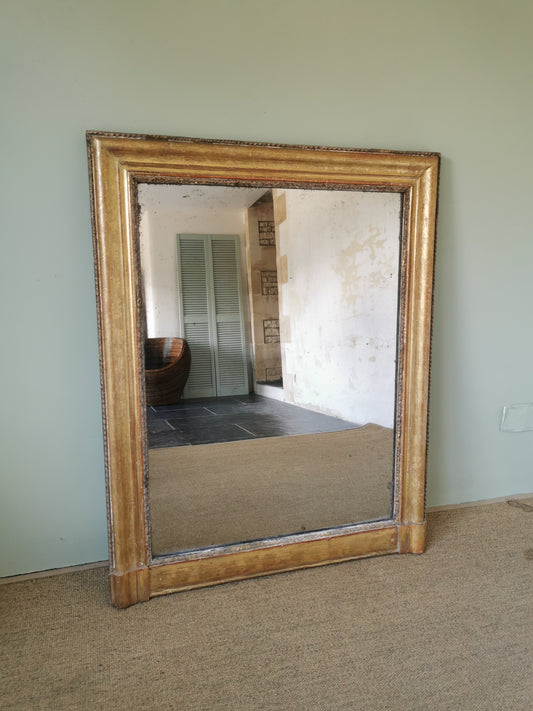 French Giltwood Overmantle Mirror