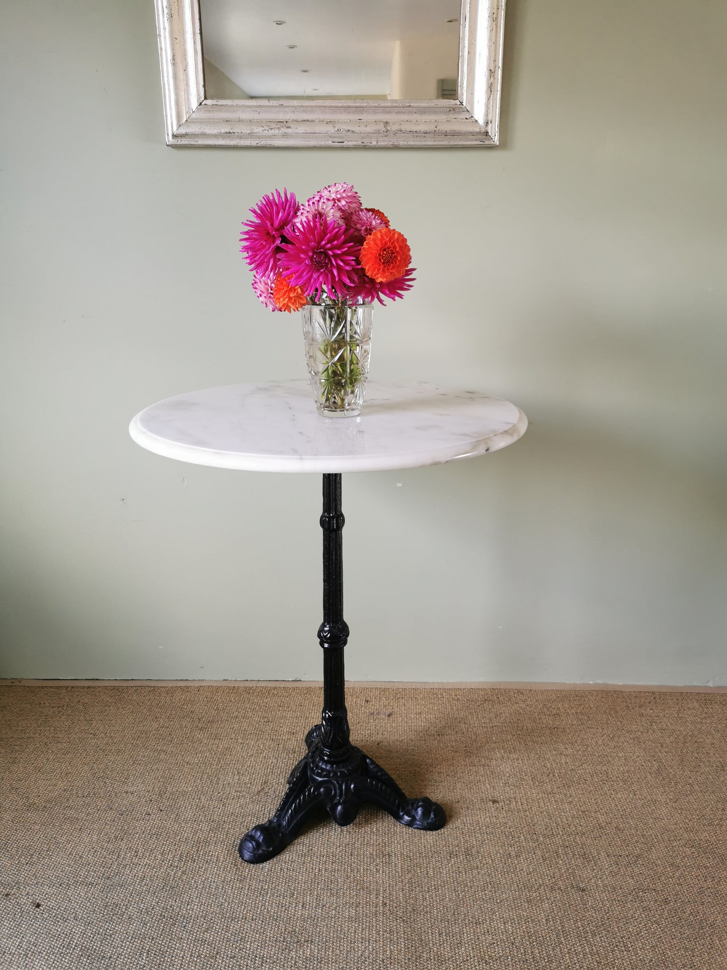 French White Marble Bistro Table