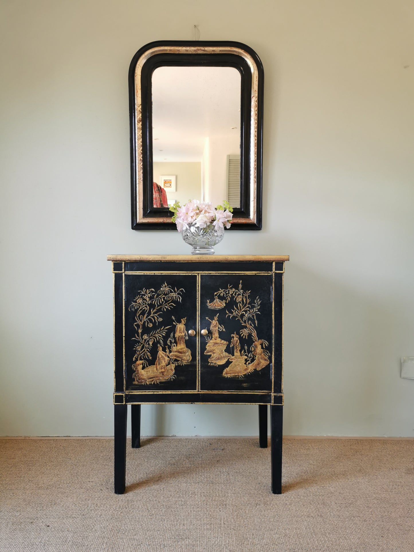 Black Chinoiserie Cupboard