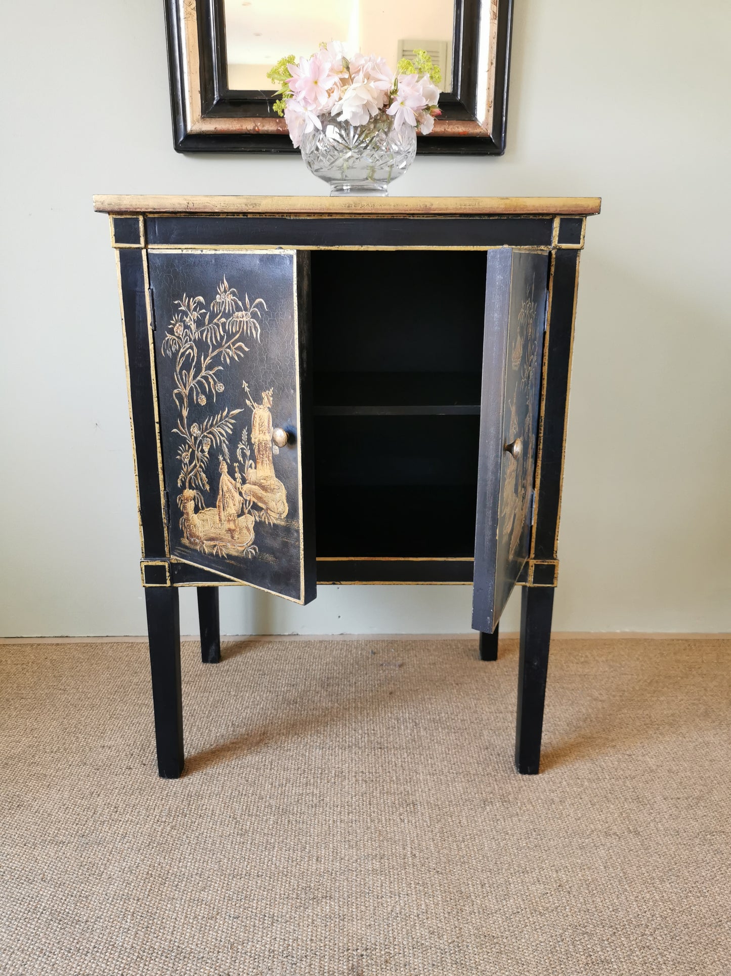 Black Chinoiserie Cupboard