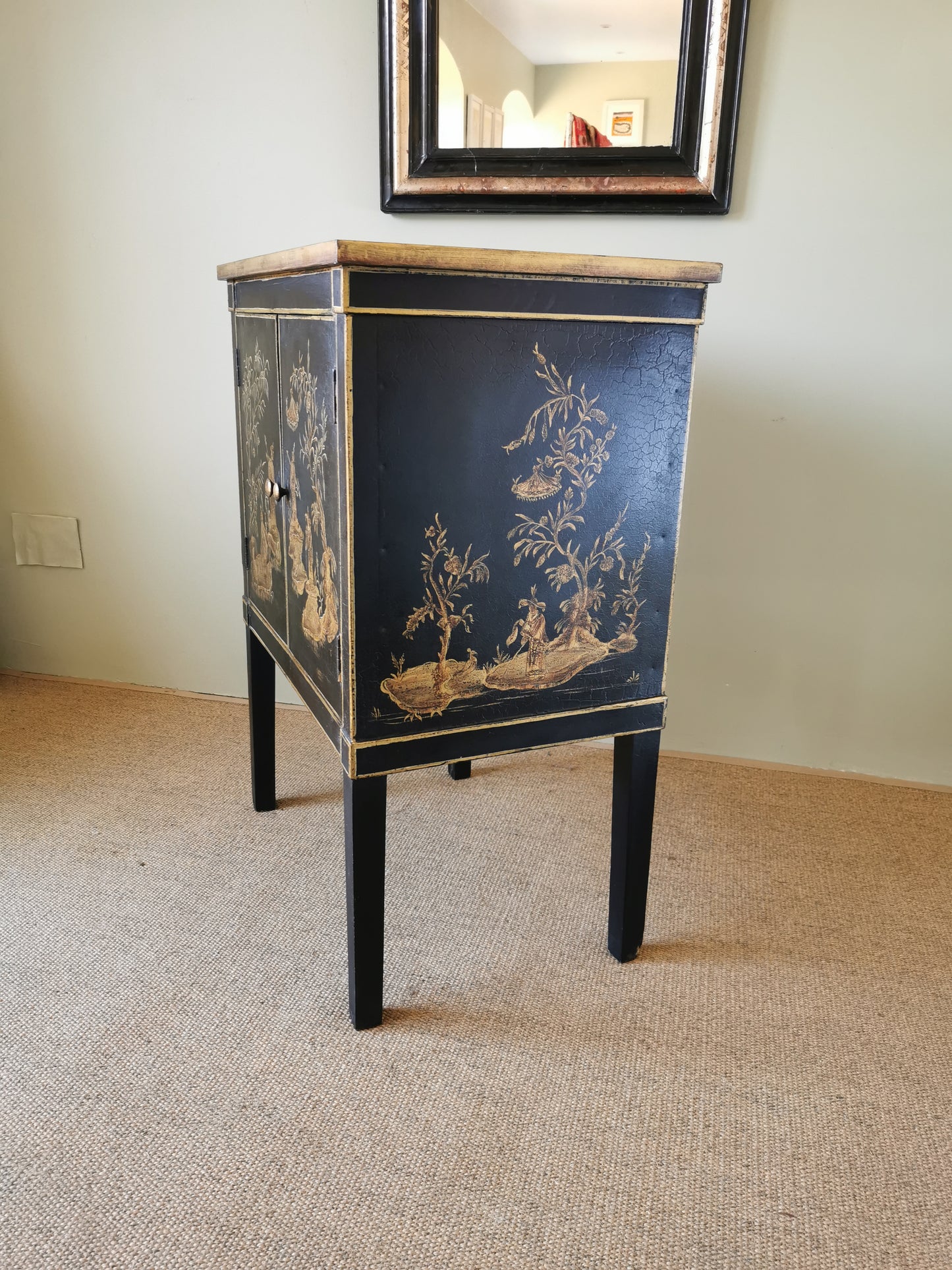 Black Chinoiserie Cupboard