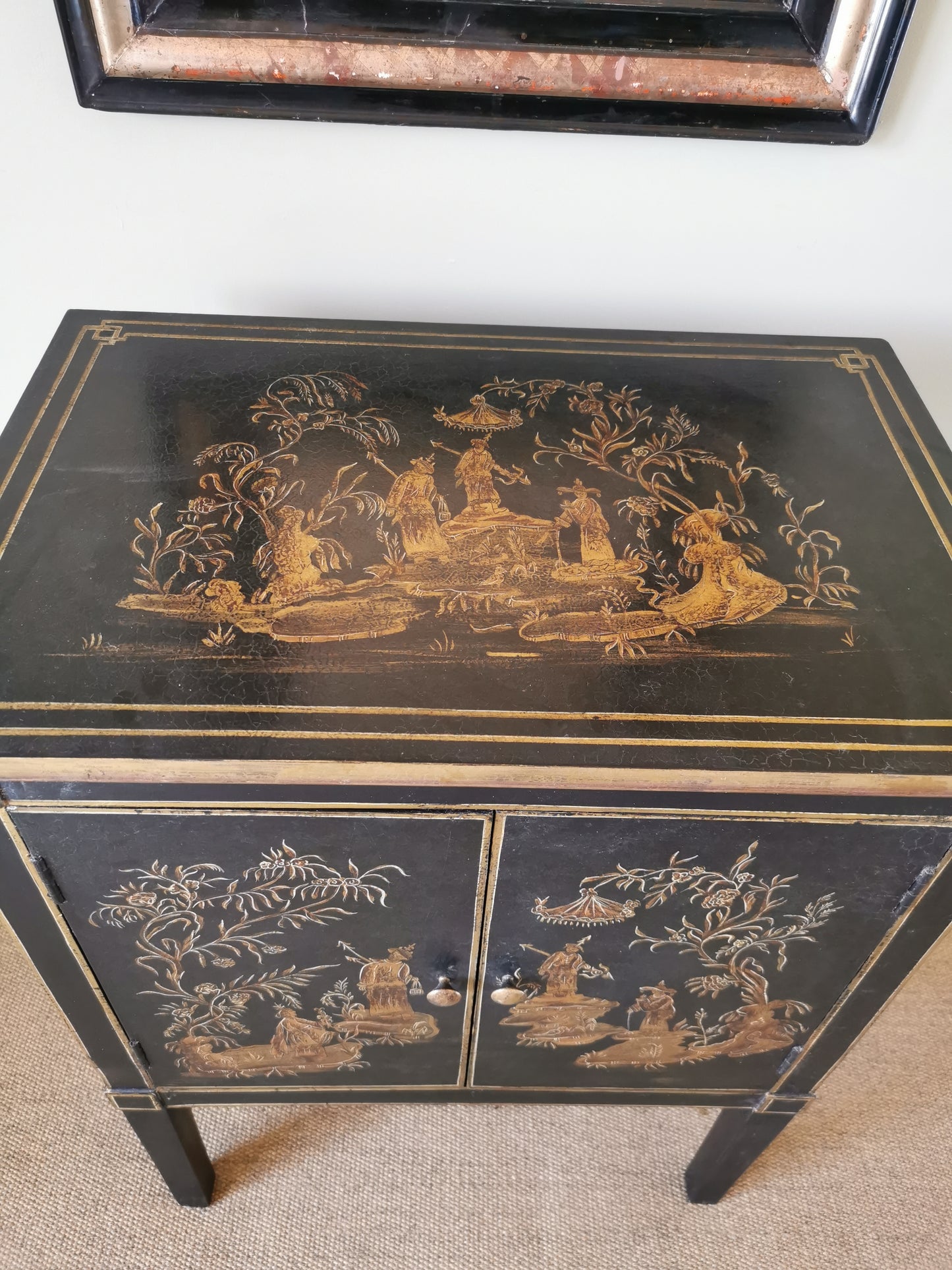 Black Chinoiserie Cupboard