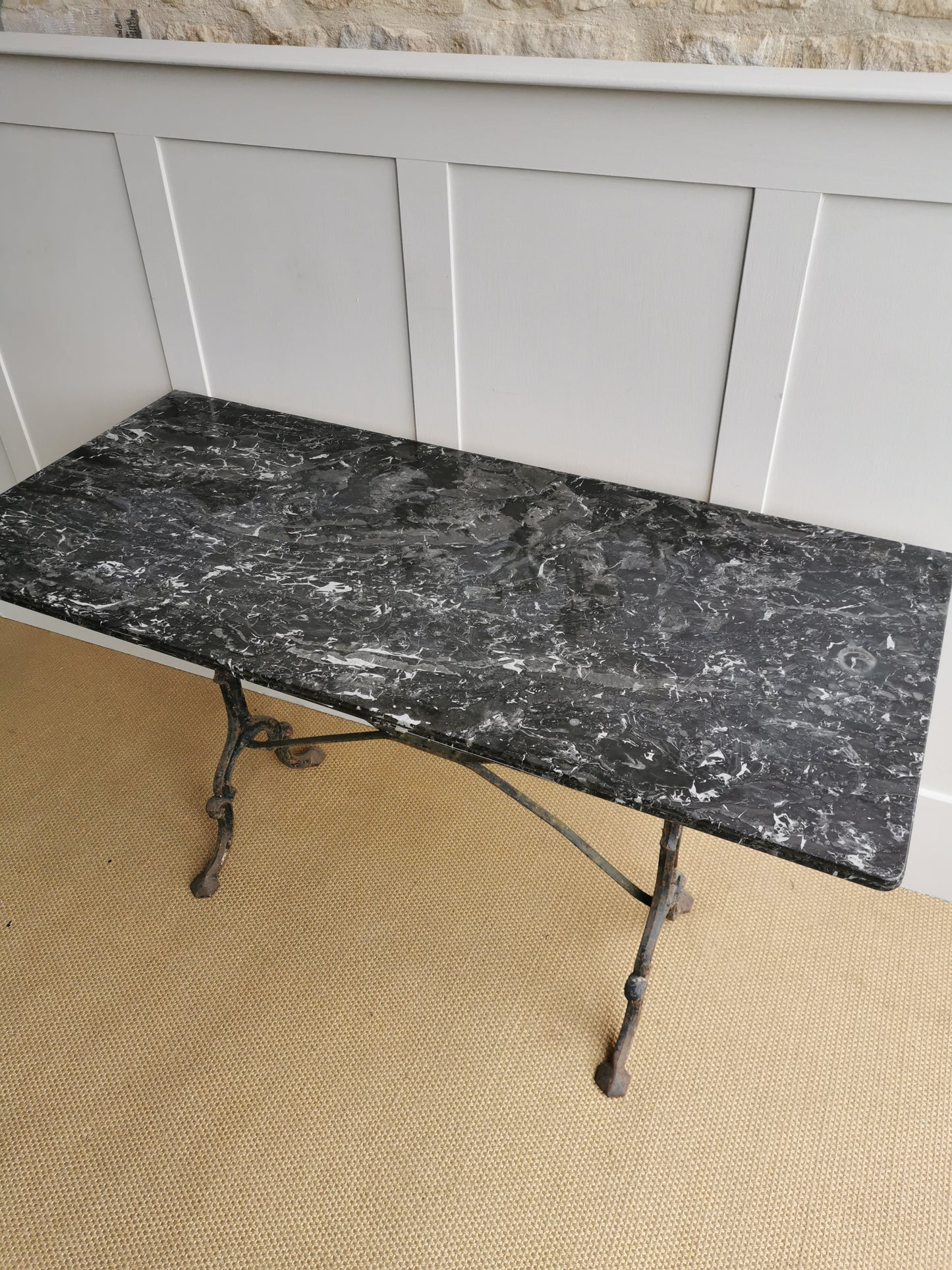 French Black Marble Table