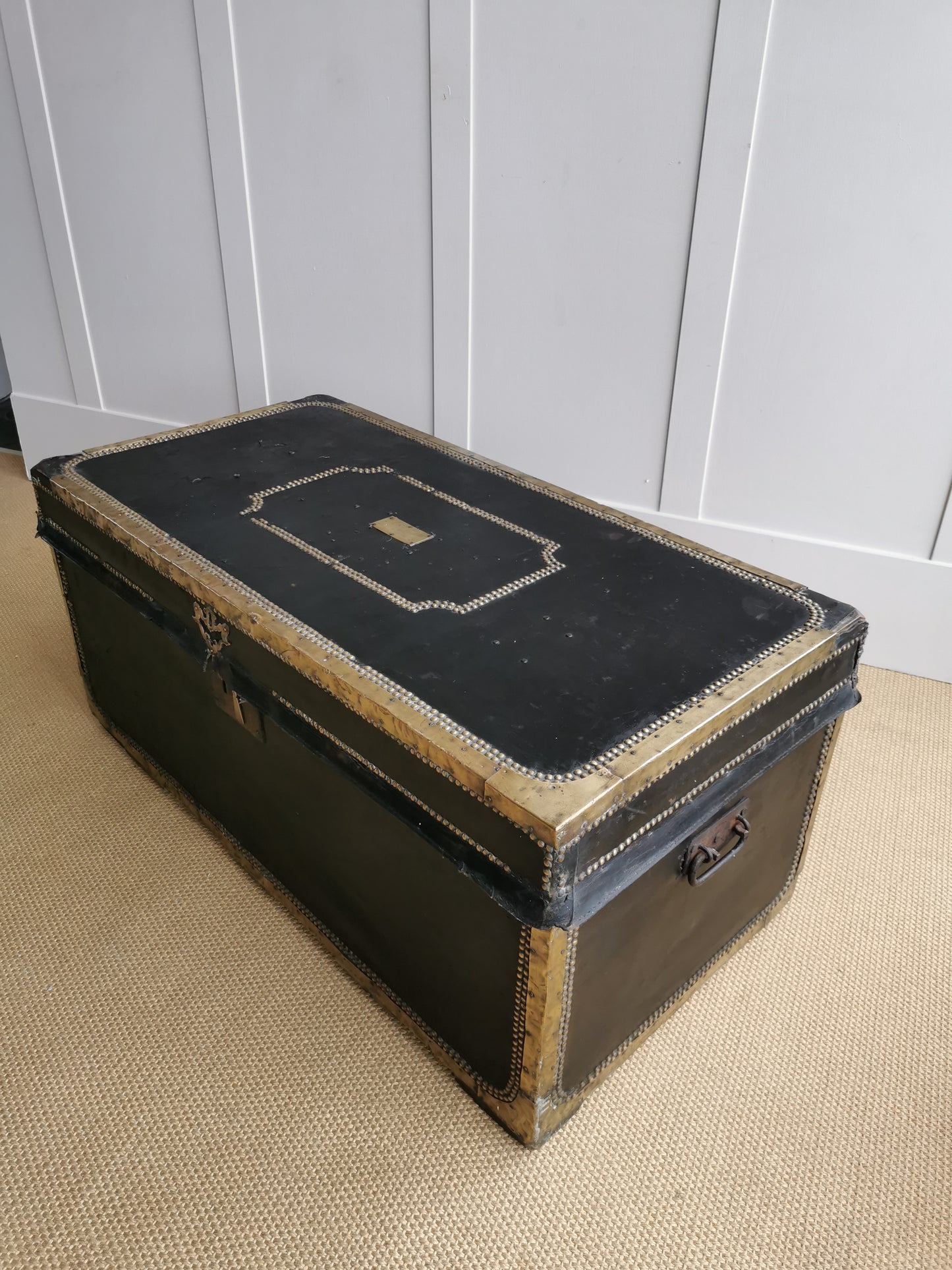 Leather & Brass Camphor Trunk