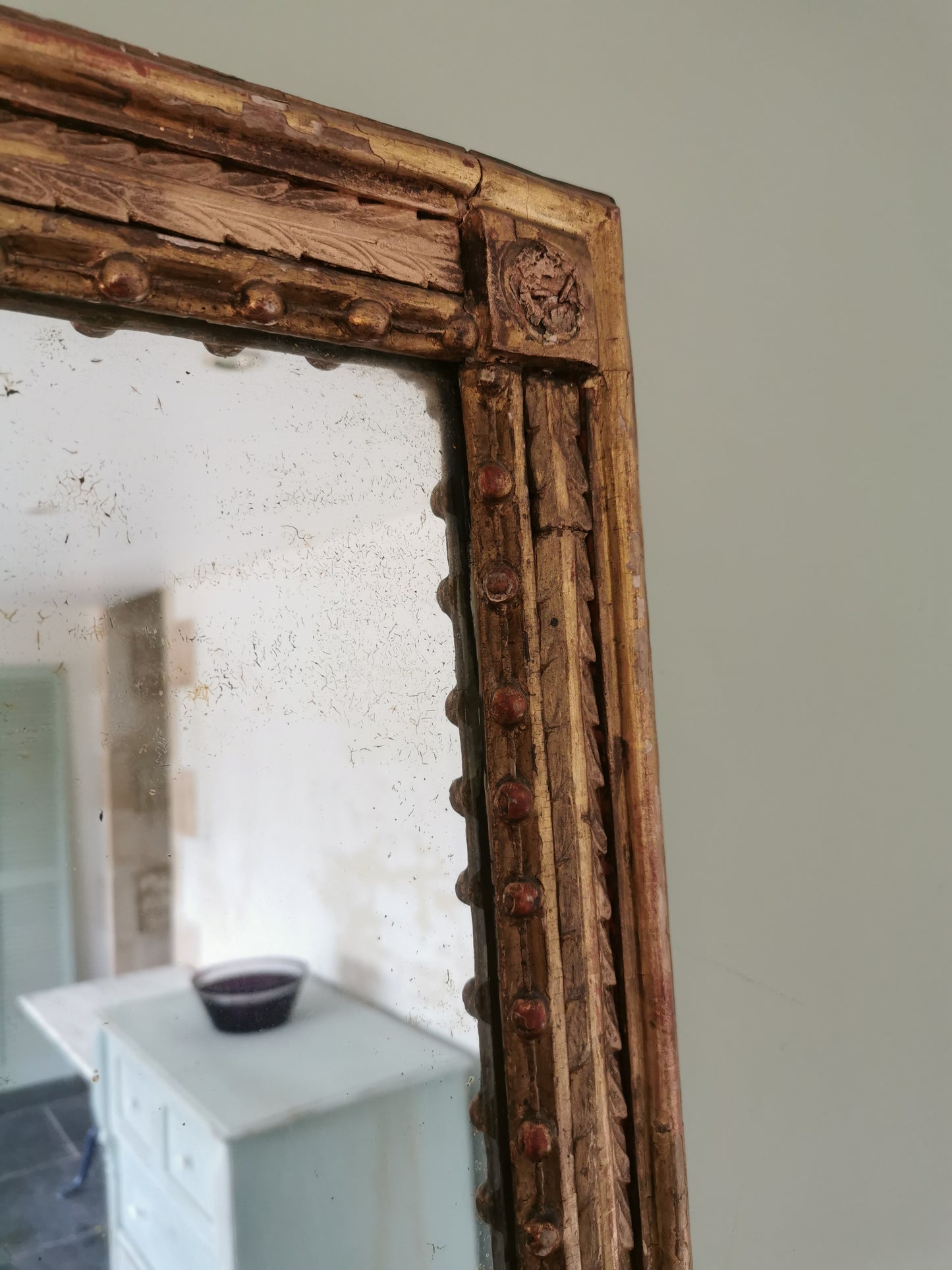 English Giltwood  Mirror