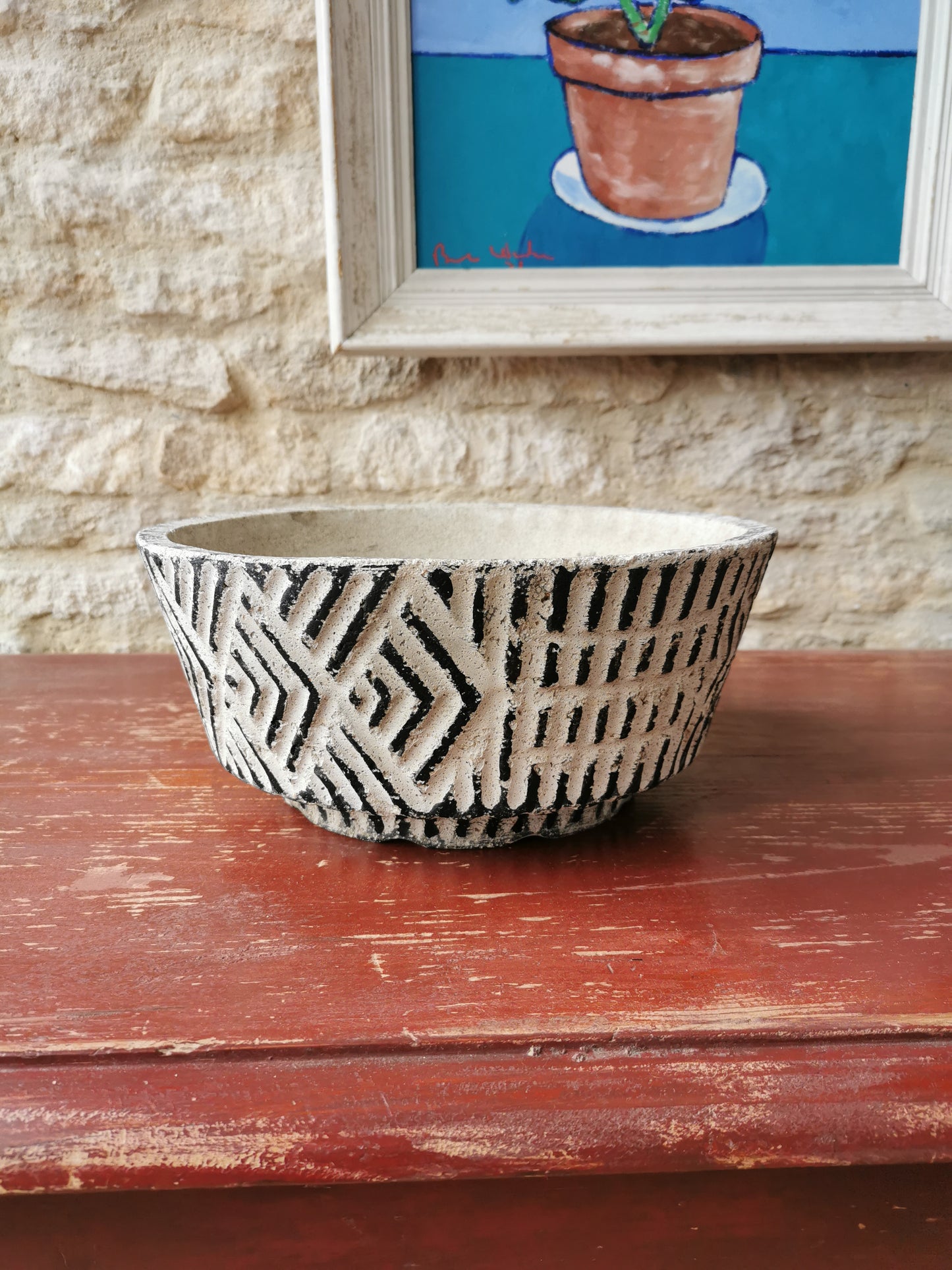 Retro German Black & White Planters