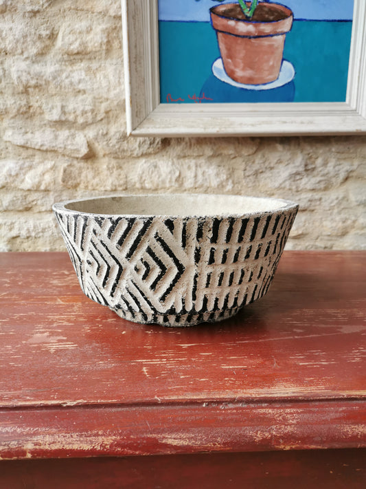 Retro German Black & White Planters