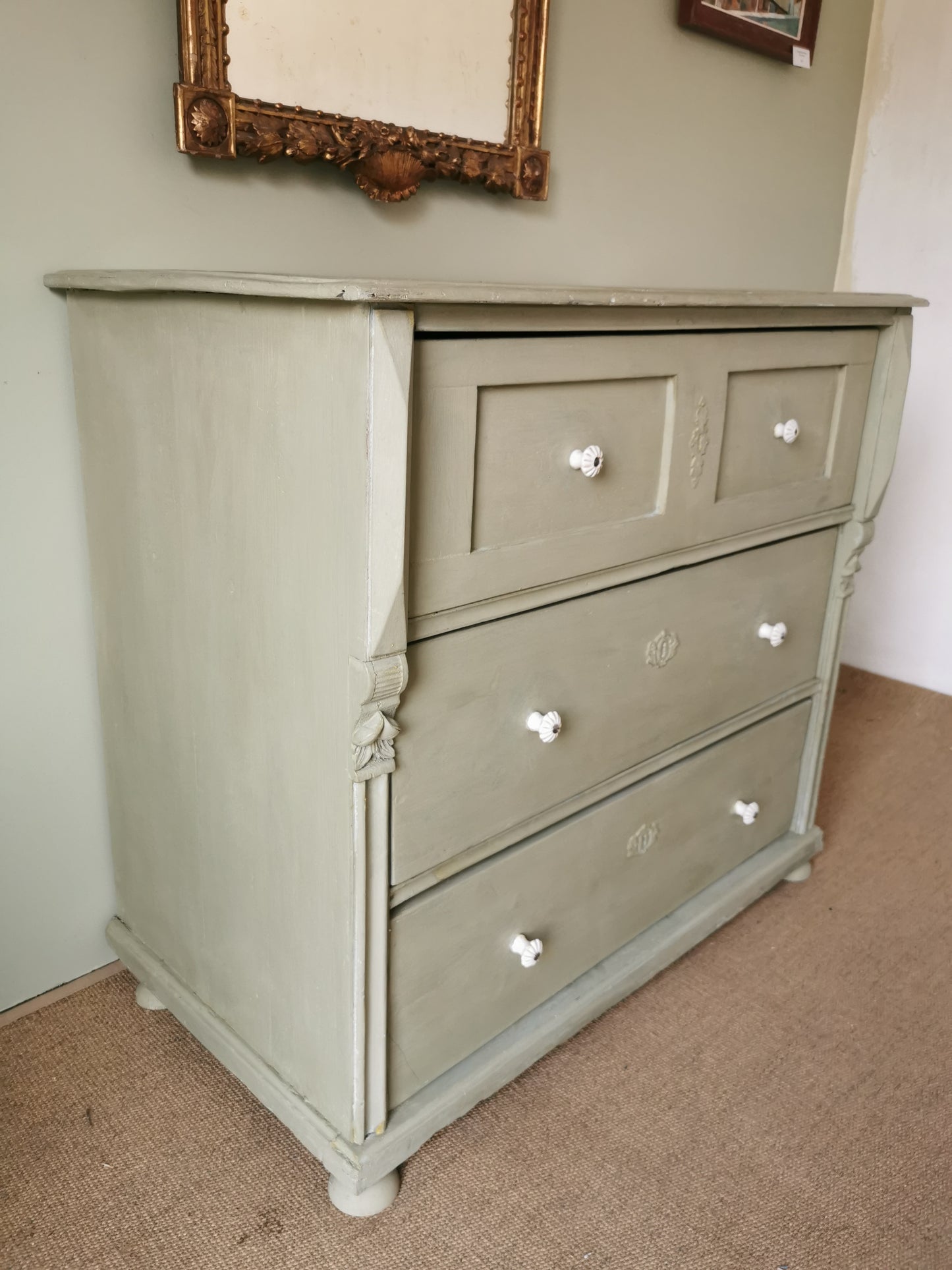 Green Hungarian Chest of Drawers