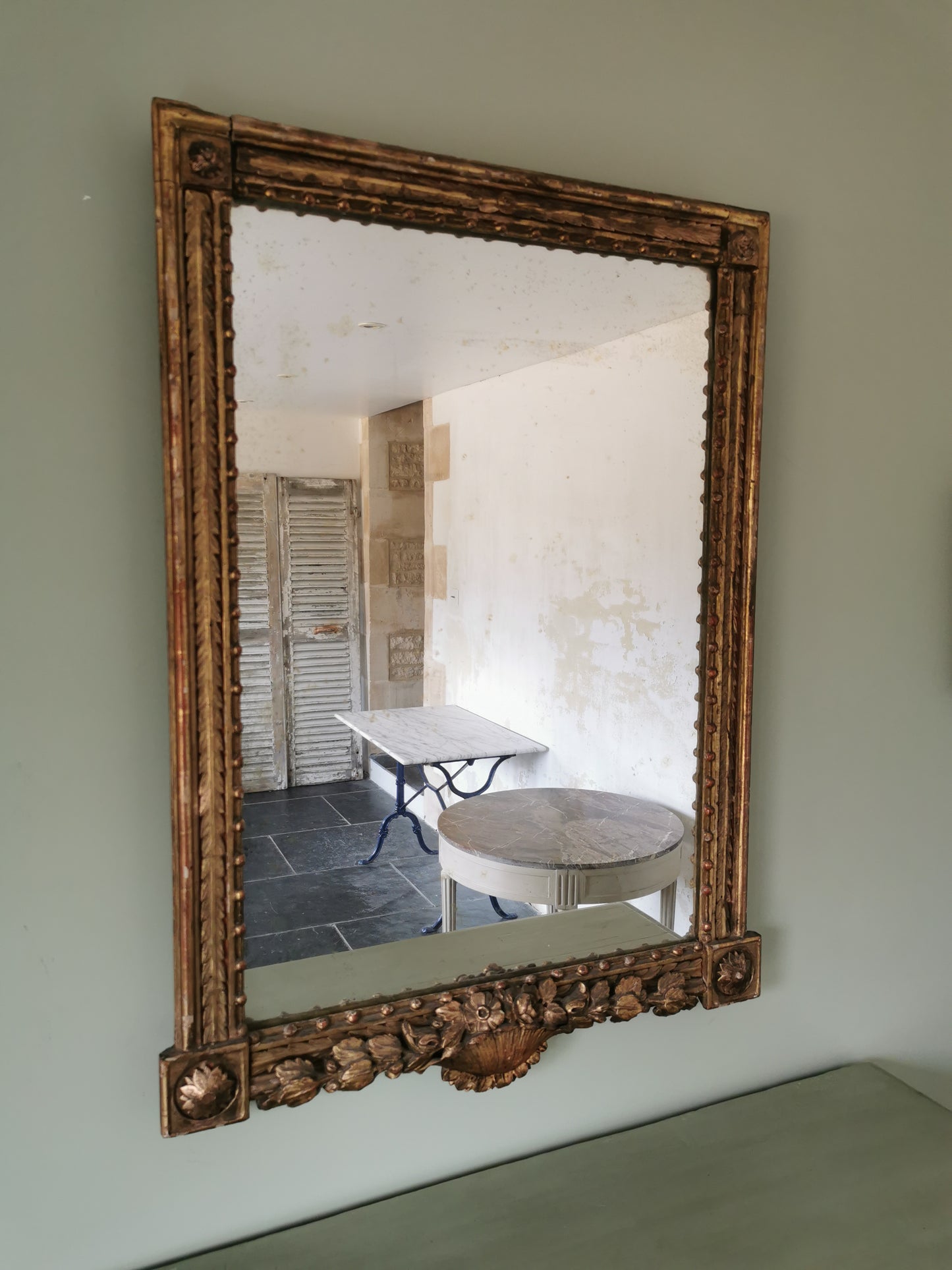 English Giltwood  Mirror