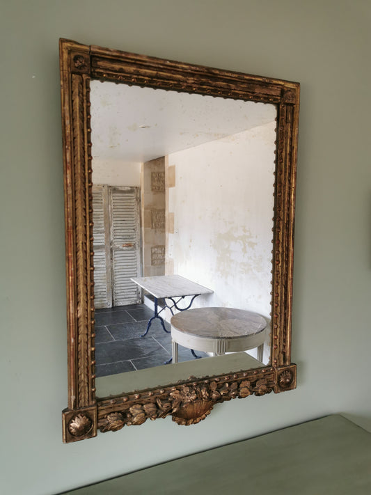 English Giltwood  Mirror