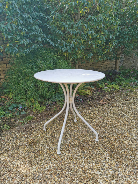 White Garden Table