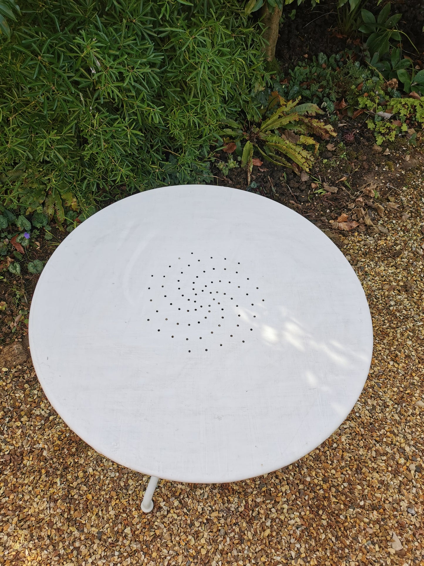 White Garden Table